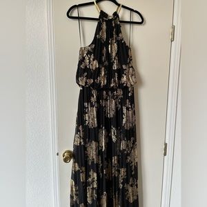 Black and Gold Evening Gown